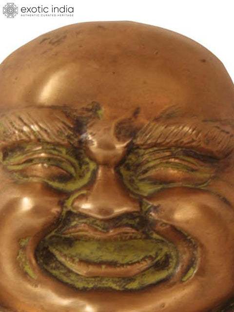 9" Joyous Laughing Buddha In Brass | Handmade | Made In India