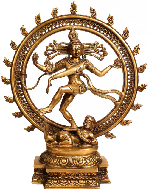 18" Nataraja Handmade Brass Statue for Home Decor
