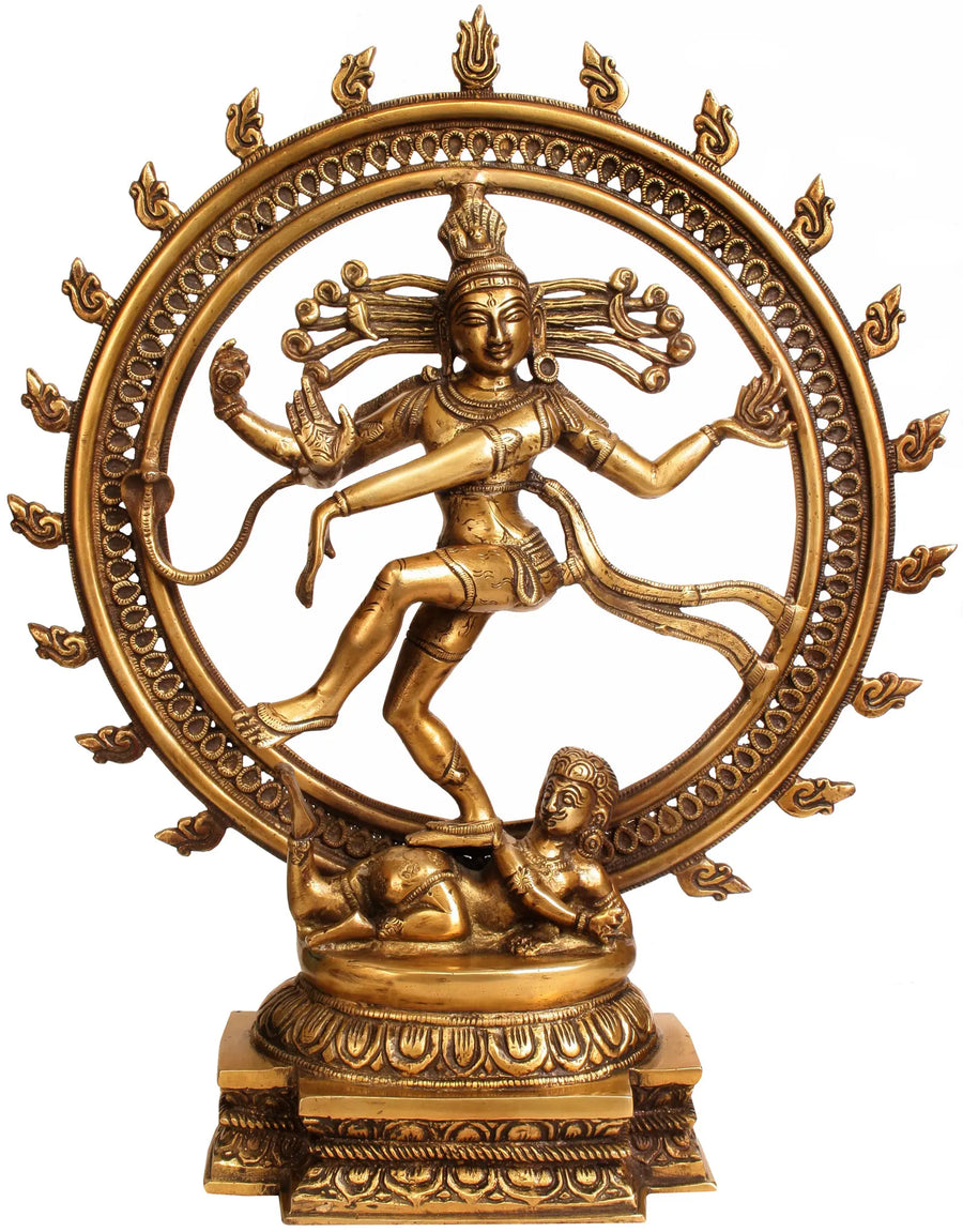18" Nataraja Handmade Brass Statue for Home Decor