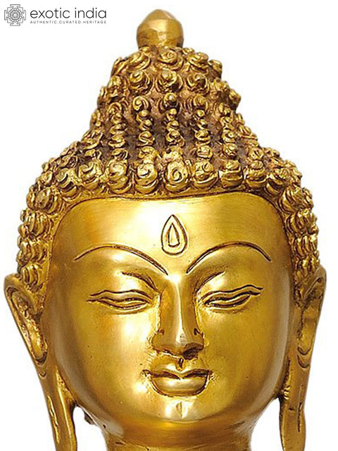 16" Lord Buddha in the Bhumisparsha Mudra In Brass | Handmade | Made In India