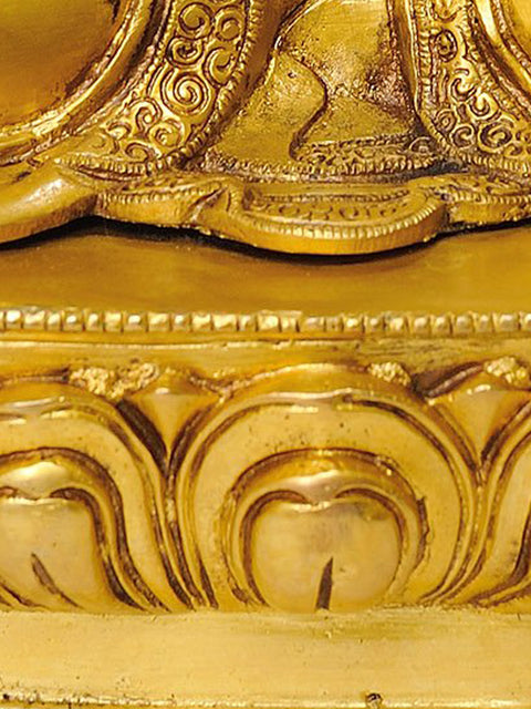 16" Lord Buddha in the Bhumisparsha Mudra In Brass | Handmade | Made In India