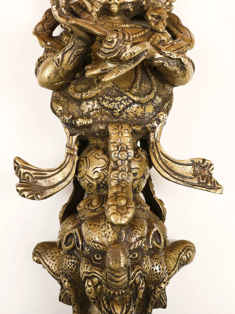 17" Tibetan Buddhist Mahakala Phurpa in Brass