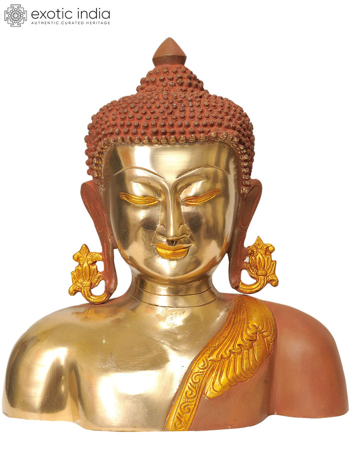 Lord Buddha Handmade Brass Bust Statue