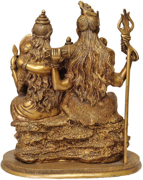 11" Shiva Parivaar (Shiva Family) In Brass | Handmade | Made In India