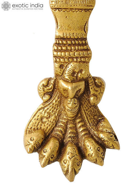 8" Five Wick Serpent Puja Diya In Brass | Handmade | Made In India