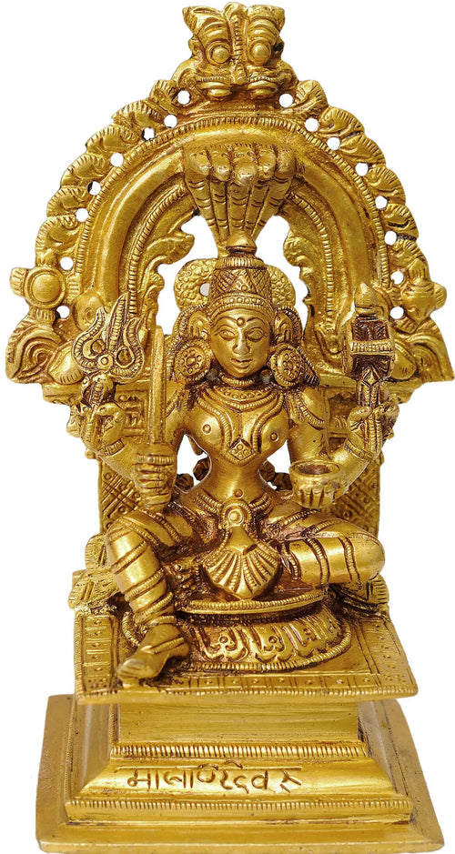 5" Durga-Mariamman Brass Statue Handmade Home Decor