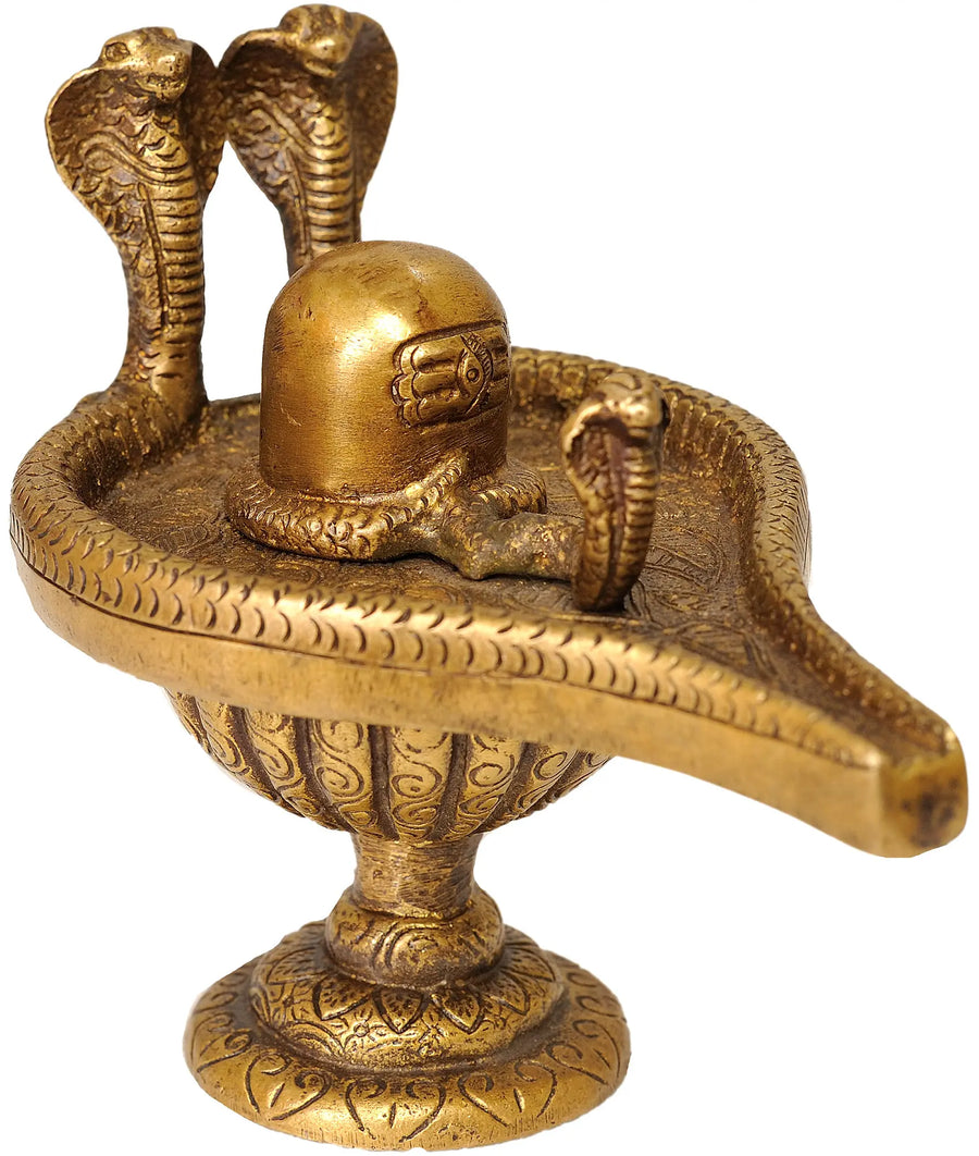 Brass Shiva Linga Idol for Pooja