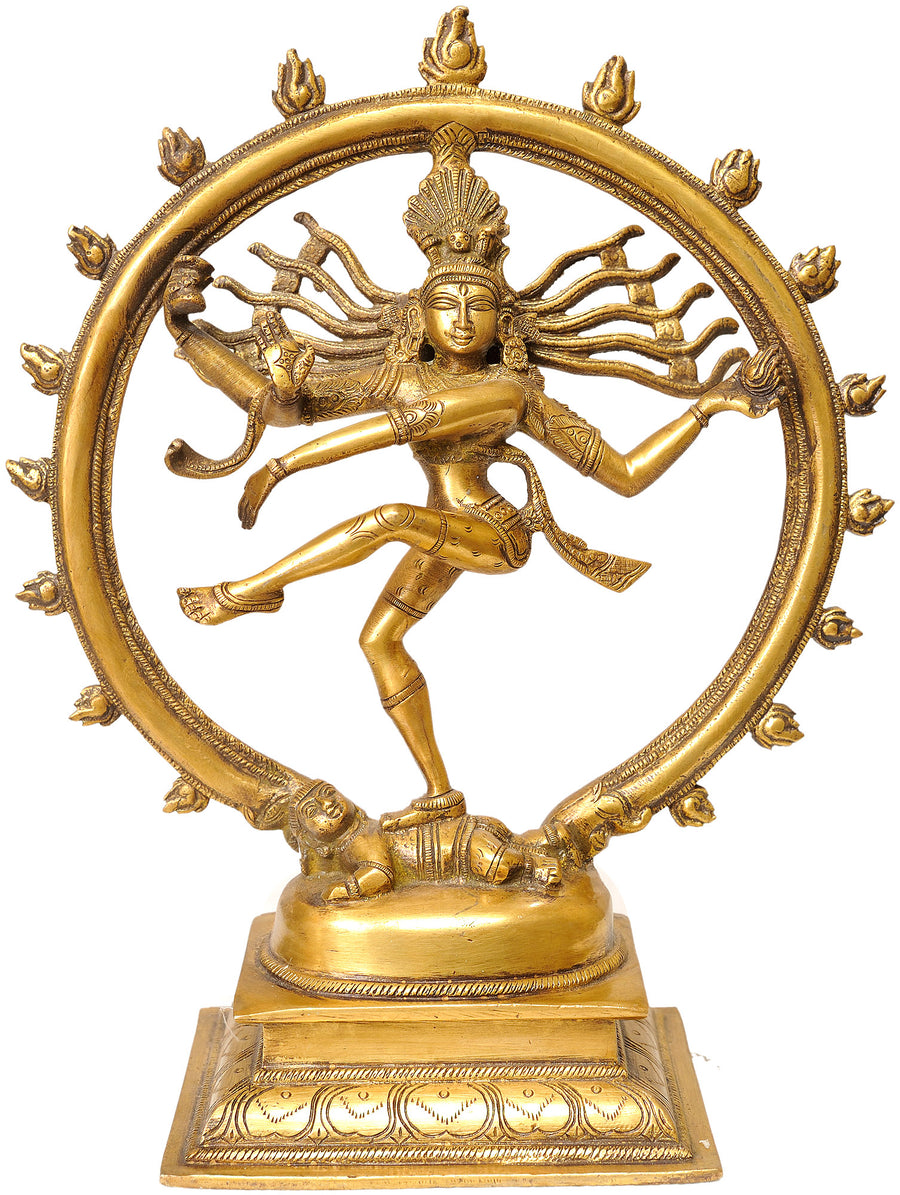 11" Nataraja Handmade Brass Statue for Pooja