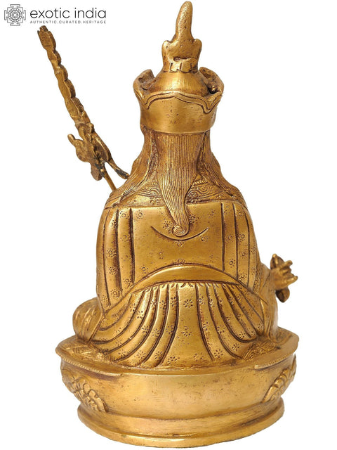 8" Buddhist Deity Padmasambhava Brass Statue - The Second Buddha | Handmade | Made in India