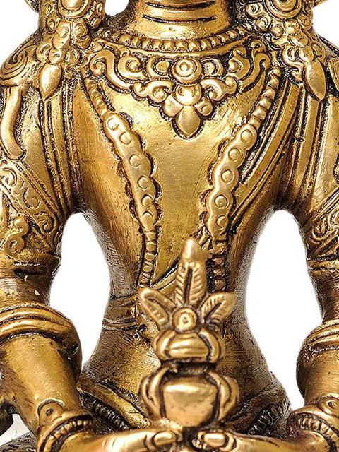 8" Amitabha Buddha Brass Statue | Handmade Tibetan Buddhist God Idol