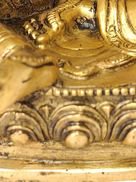 8" Nepalese Form of Saraswati In Brass | Handmade | Made In India