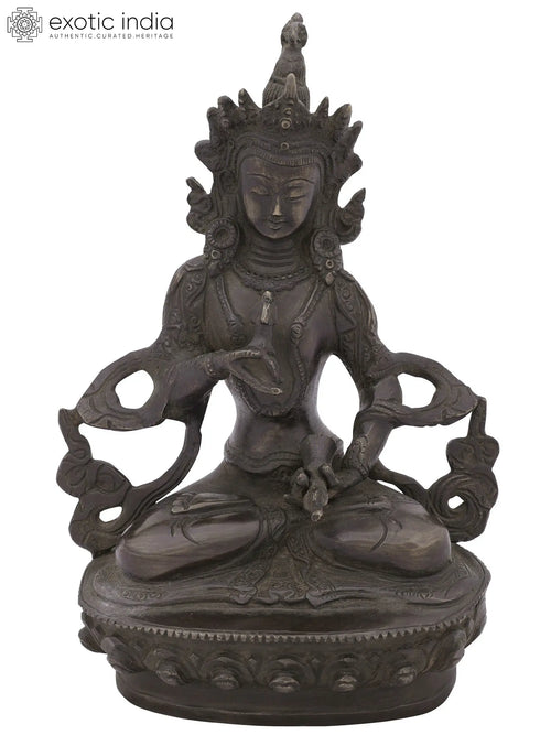 8" Vajrasattva Tibetan Buddhist Brass Statue Handmade