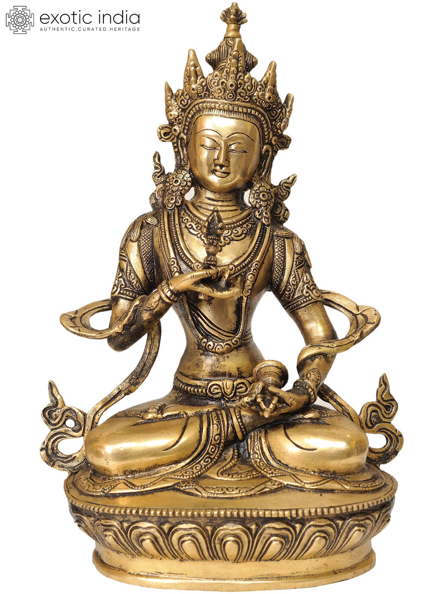 12" Vajrasattva Tibetan Buddhist Deity Brass Statue Handmade