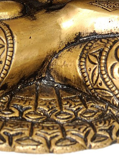 9" Buddha in The Vitarka Mudra In Brass | Handmade | Made In India