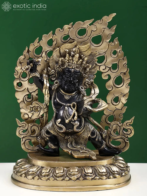 12" Vajrapani Tibetan Buddhist Brass Statue Handmade