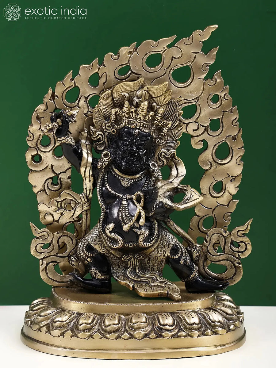12" Vajrapani Tibetan Buddhist Brass Statue Handmade