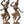 17" Pair of Dancing Shiva Parvati Brass Statue