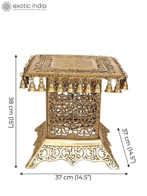 Brass Designer Pedestal (Chowki)