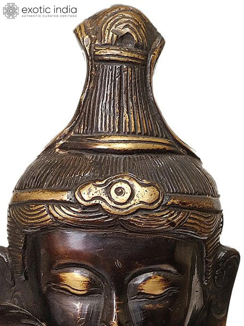 9" Japanese Thinking Buddha In Brass | Handmade | Made In India