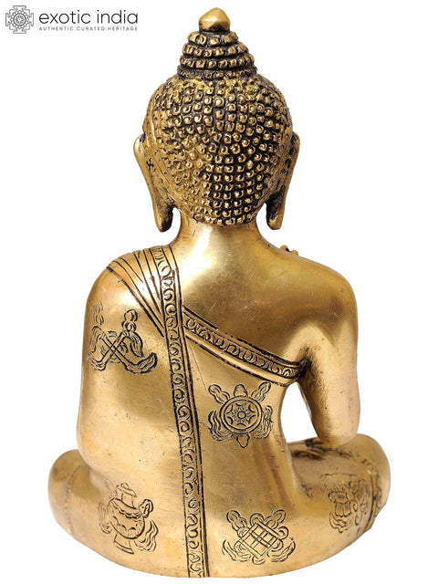 8" Buddha in the Vitarka Mudra In Brass | Handmade | Made In India