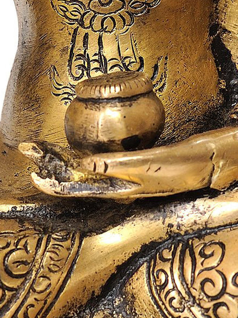 8" Buddha in the Vitarka Mudra In Brass | Handmade | Made In India