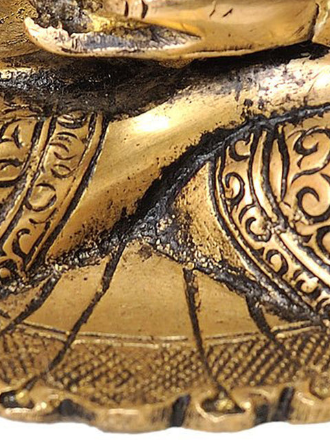 8" Buddha in the Vitarka Mudra In Brass | Handmade | Made In India