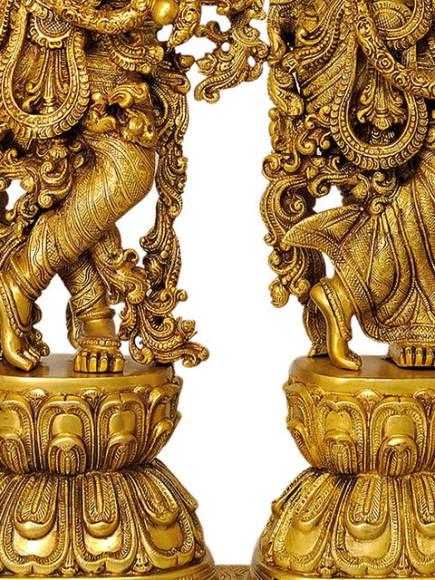 Large Size Radha Krishna with Arch Showing Krishna Leela