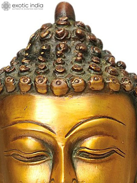 10" Buddha in the Bhumisparsha Mudra In Brass | Handmade | Made In India