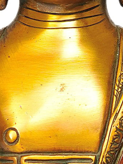 10" Buddha in the Bhumisparsha Mudra In Brass | Handmade | Made In India