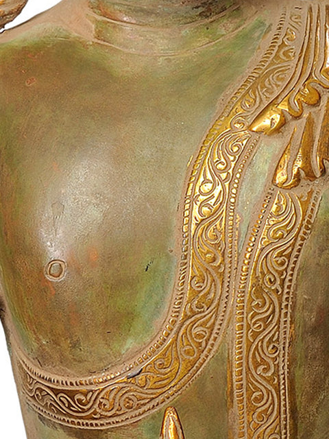 15" Medicine Buddha (Tibetan Buddhist Deity) In Brass | Handmade | Made In India