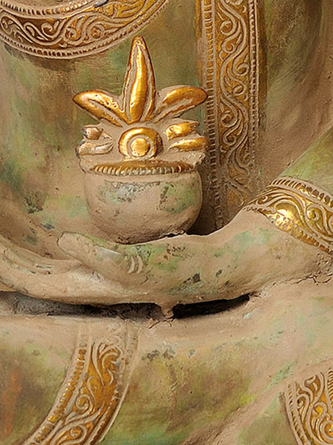 15" Medicine Buddha (Tibetan Buddhist Deity) In Brass | Handmade | Made In India