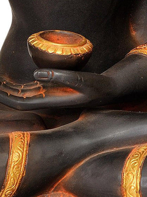 19" Lord Buddha in the Bhumisparsha Mudra In Brass | Handmade | Made In India