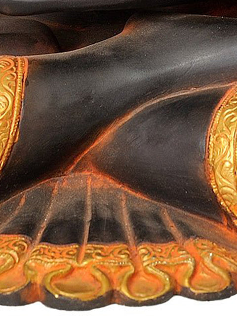 19" Lord Buddha in the Bhumisparsha Mudra In Brass | Handmade | Made In India