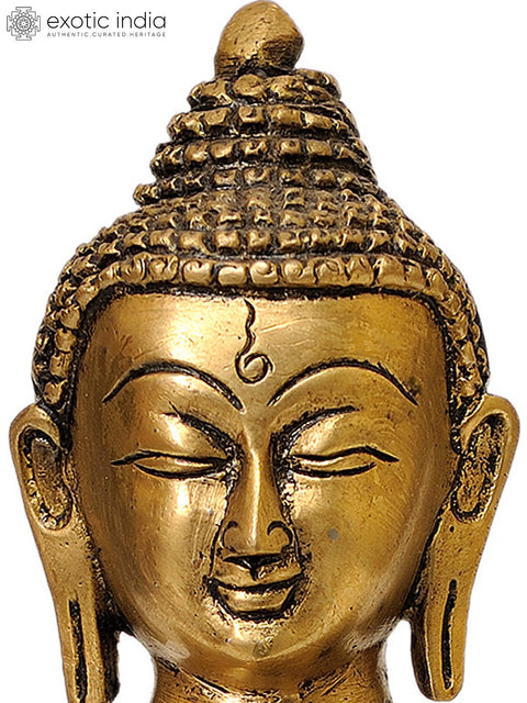 8" Buddha in The Bhumisparsha Mudra In Brass | Handmade | Made In India