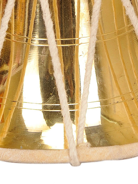 8" Damaru in Brass | Handmade | Made in India