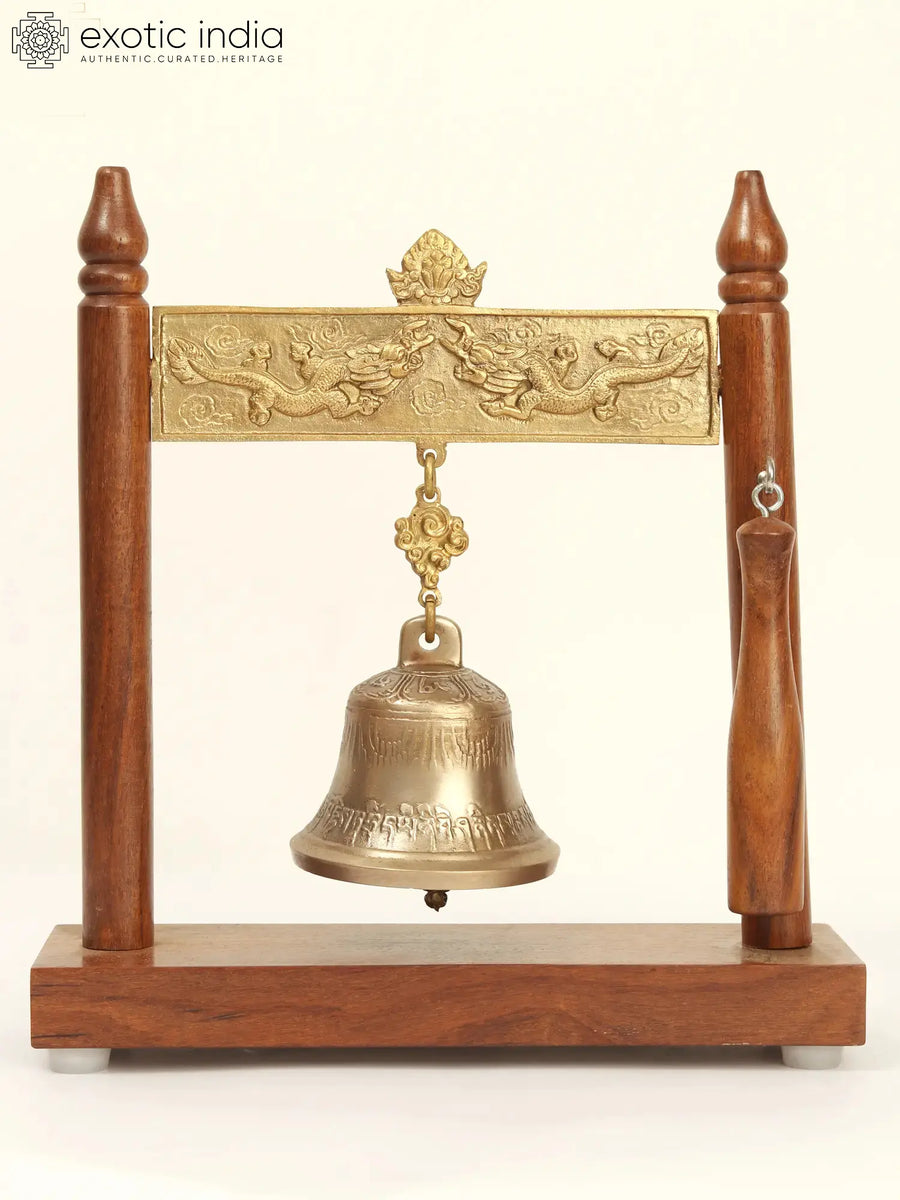 Tibetan Buddhist Monastery Bell with Clapper Brass Idol