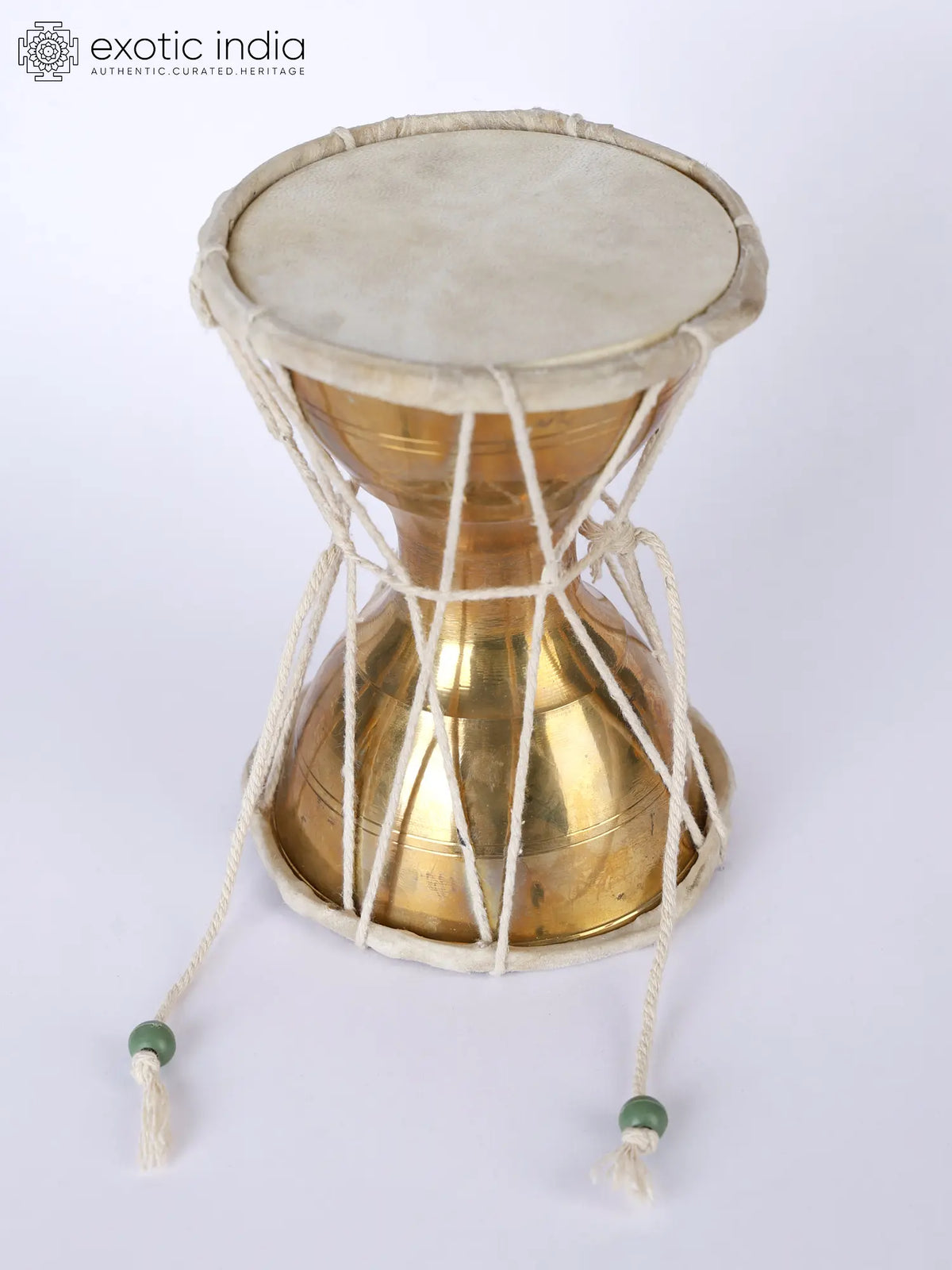 5" Damaru in Brass | Handmade | Made in India