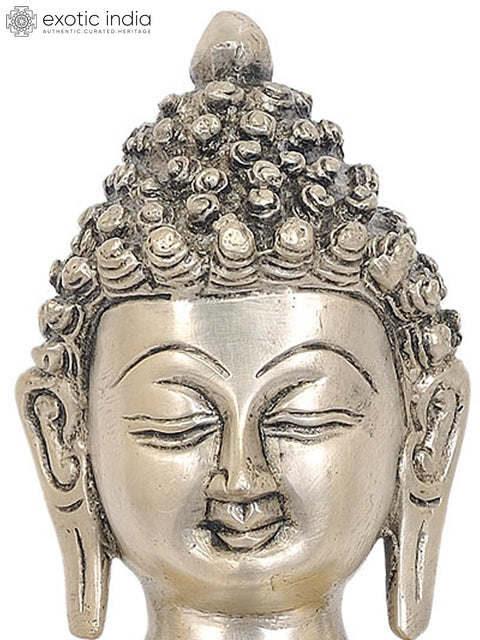 11" Tibetan Buddhist Deity Lapis Buddha of Healing (Medicine Buddha) In Brass | Handmade | Made In India