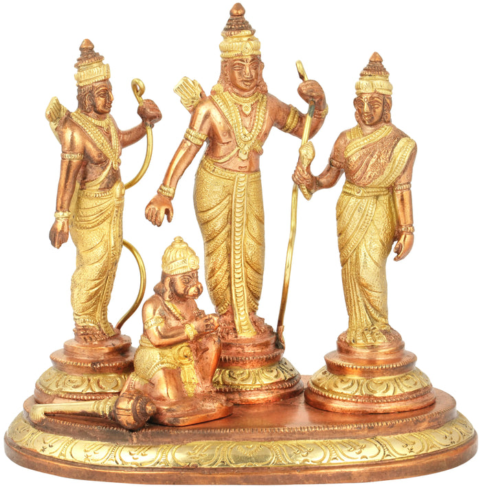 6" Small Rama Durbar Sculpture in Brass