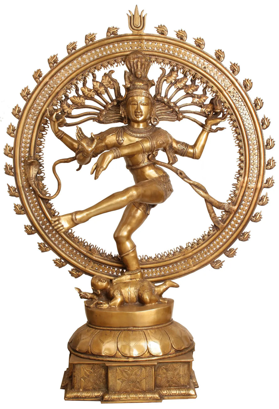 54" Large Nataraja Brass Statue Handmade Home Decor