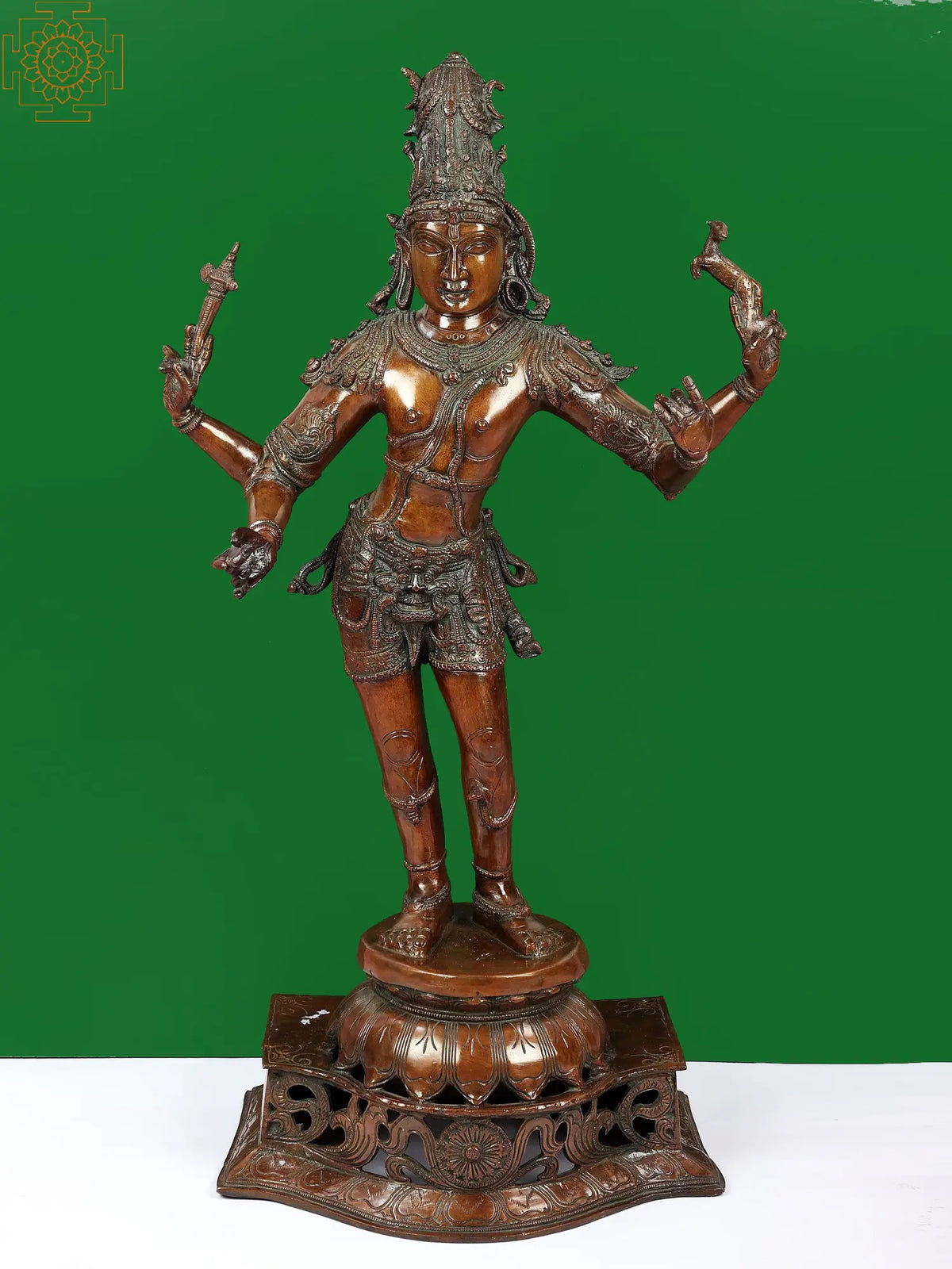 31" Brass Pashupatinath Shiva Statue Handmade