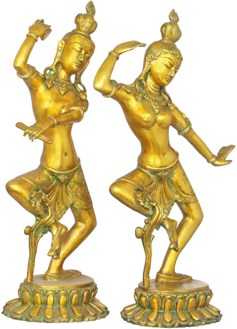 17" Dancing Shiva Parvati in Brass | Handmade | Made In India