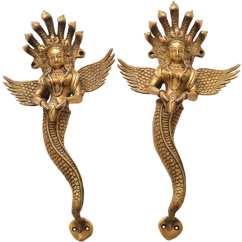 A Pair of Naga-Kanya Door Handles - An Auspicious and Protective Welcome