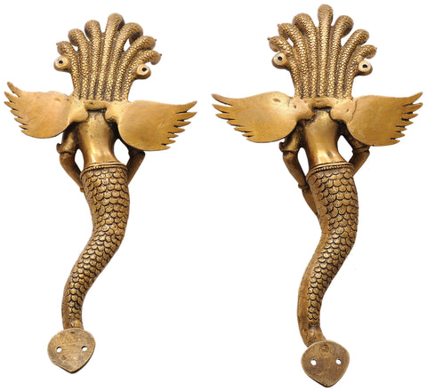 A Pair of Naga-Kanya Door Handles - An Auspicious and Protective Welcome