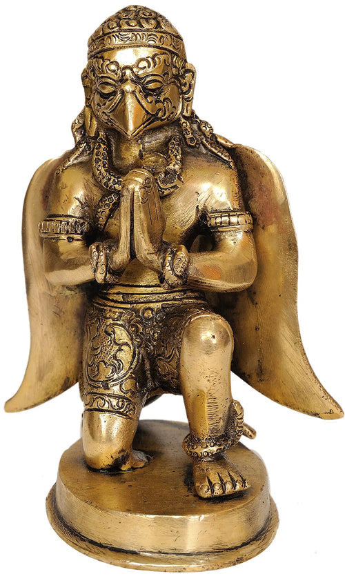 6" Garuda Handmade Brass Statue for Home Decor