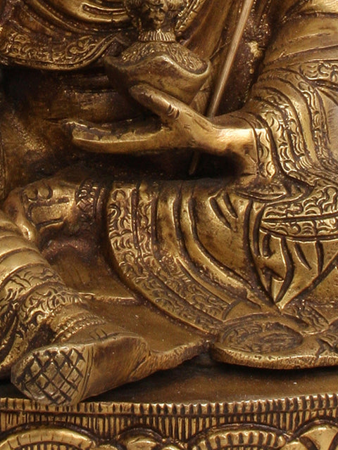 13" Guru Padmasambhava (Tibetan Buddhist Deity) In Brass | Handmade | Made In India