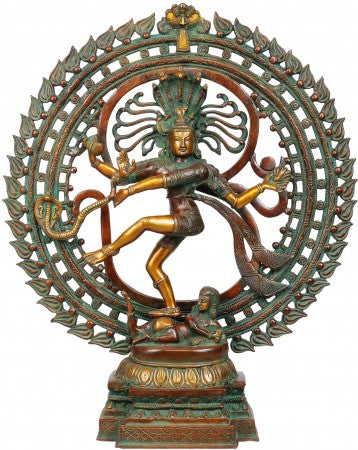 23" Nataraja with Om Handmade Brass Statue