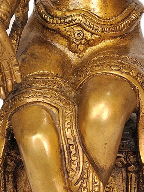10" Tibetan Buddhist Deity Goddess Tara Brass Idol | Handmade | Made in India