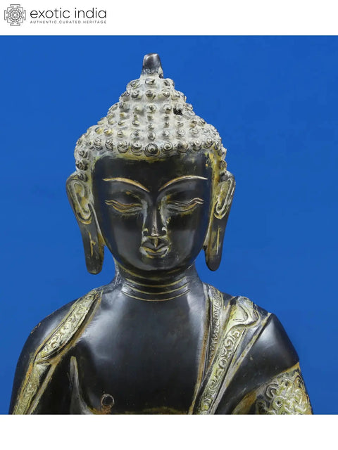 Lord Buddha in the Bhumisparsha Mudra In Brass | Handmade | Made In India