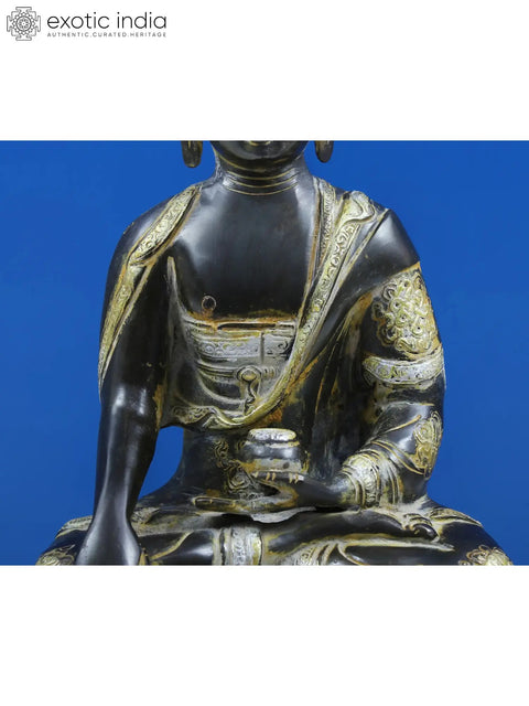 Lord Buddha in the Bhumisparsha Mudra In Brass | Handmade | Made In India